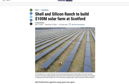 Shell and Silicon Ranch to build $100M solar farm at Scotford
